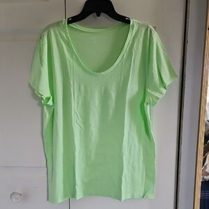 LOFT Green Boxy Short Sleeve T-Shirt